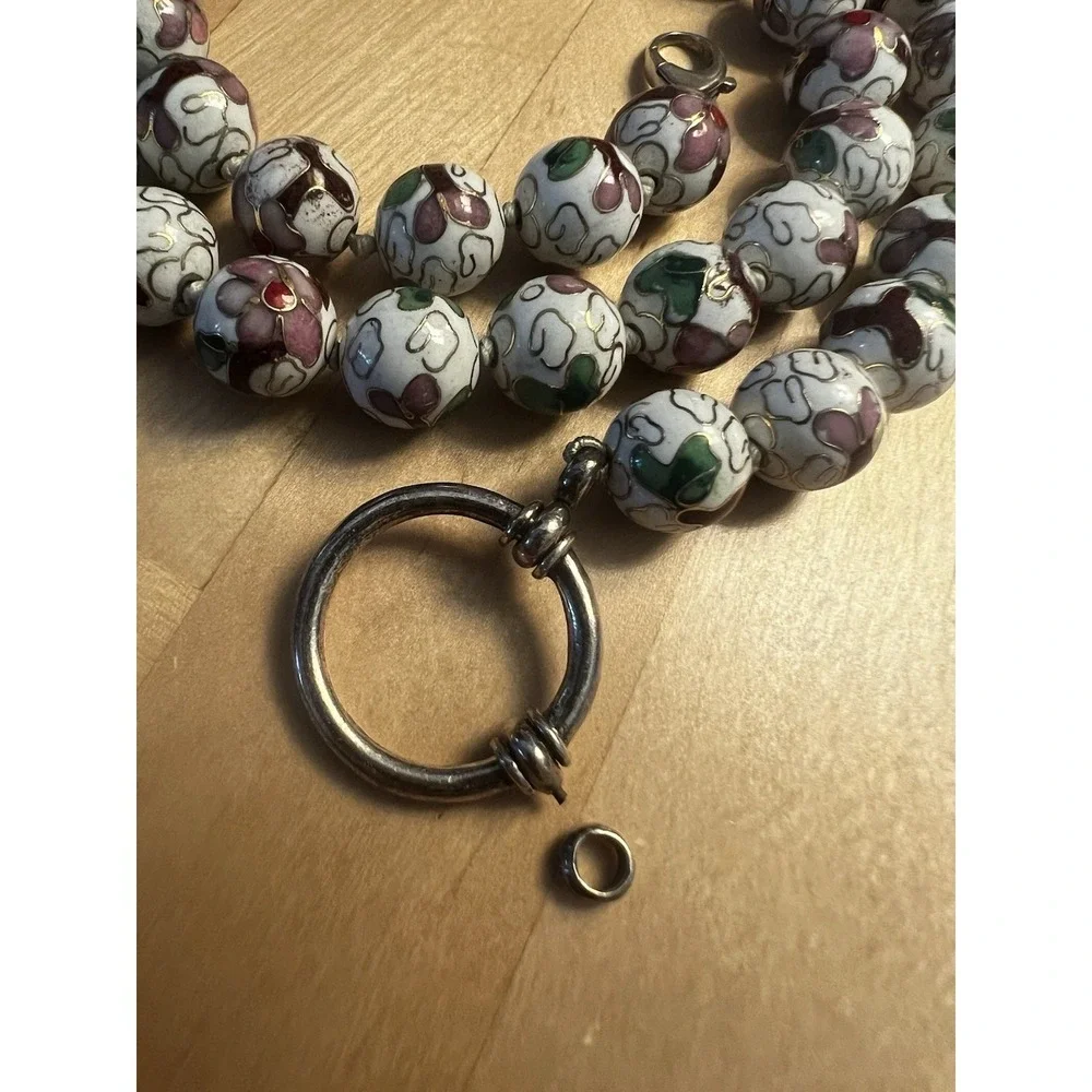 theLoop Cloisonne Floral Eyeglass Holder Necklace 27